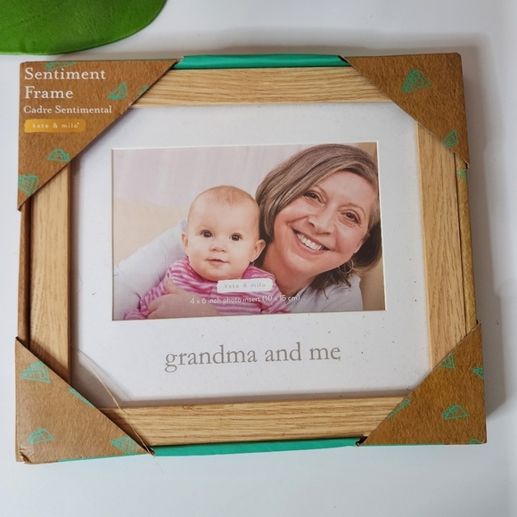 Grandma and Me Sentiment Picture Photo Frame Wooden Kate & Milo - Picture 3 of 9